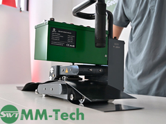 Демонстрация сварного шва геомембраны сварочным аппаратом для геомембран SWT-Ns900D для тяжелых условий эксплуатации