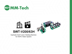 200 мм гидравлическая задница сварная машина для водопроводной системы HDPE демонстрация эксплуатации