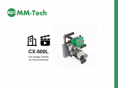 Демонстрация на строительной площадке сварочного аппарата для геомембран CX500L