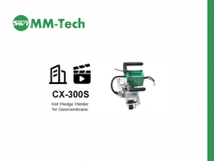 Сварная машина с геомембраной CX-300S на строительной площадке